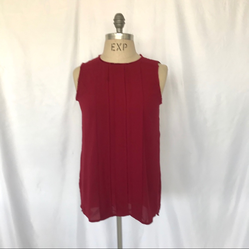Ann Taylor crimson red sleeveless top Size XS